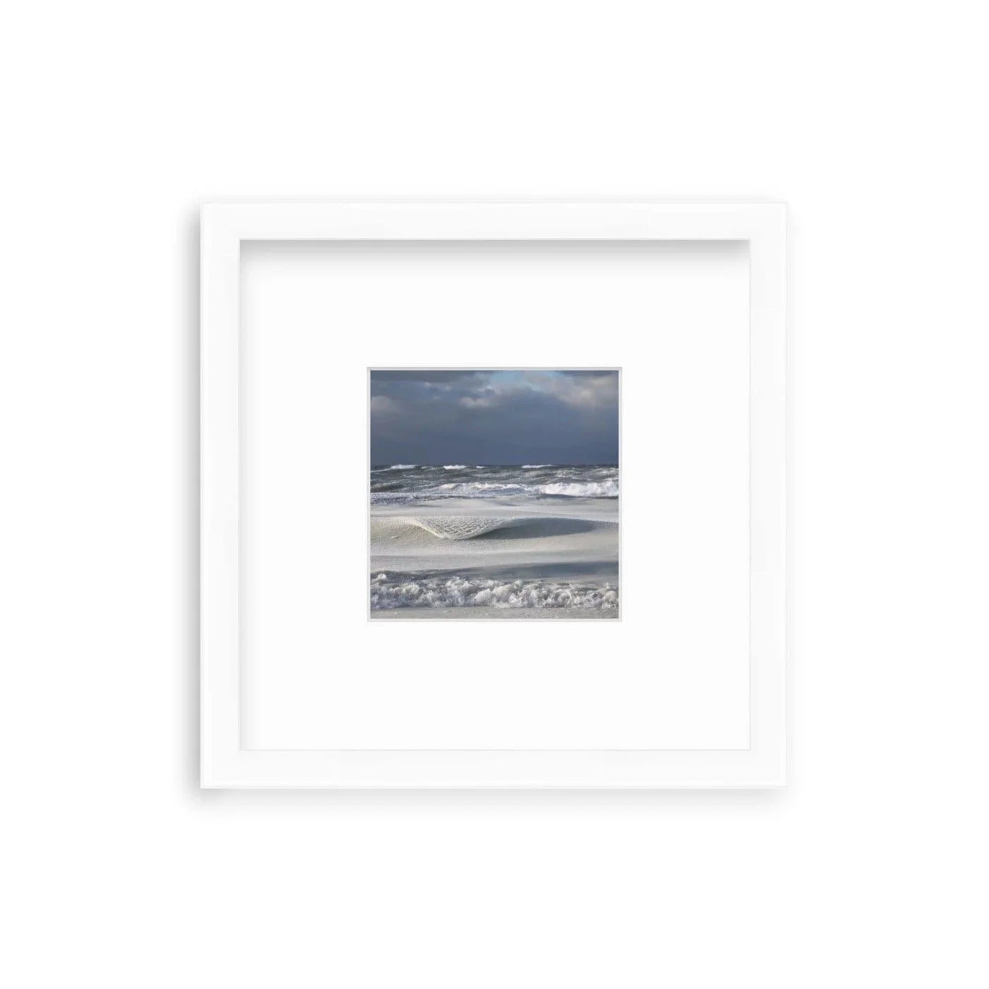 "Powdered Sugar Shelfie" Shelfie framed coastal print by Lauren Marttila