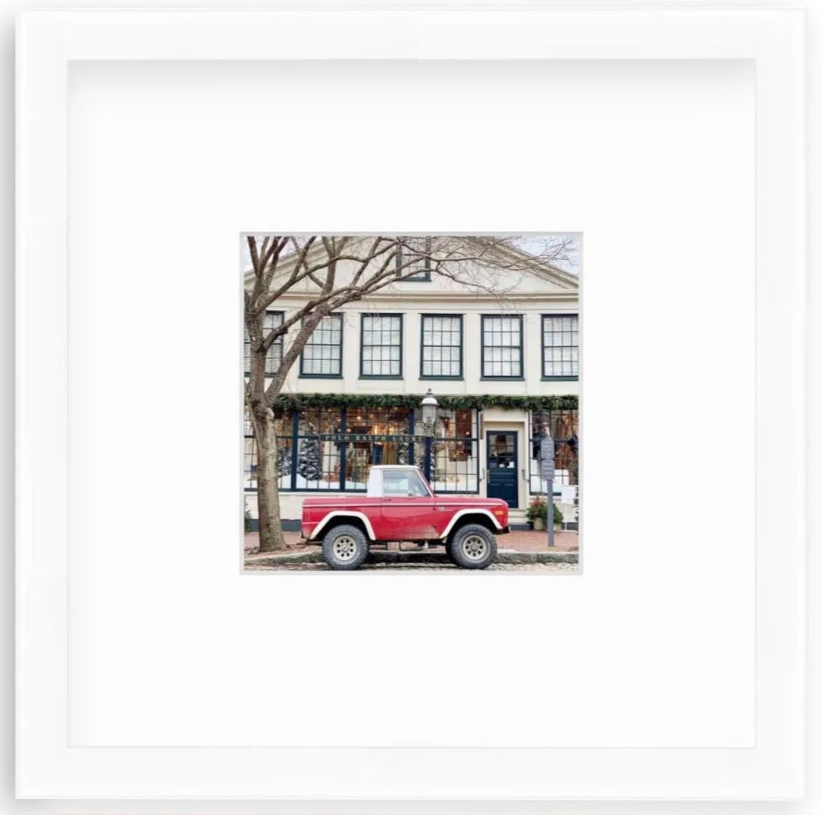 "Nantucket Sleigh Ride Shelfie" Shelfie framed coastal print by Lauren Marttila